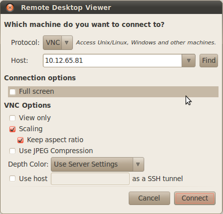 Remote Desktop Viewer settings