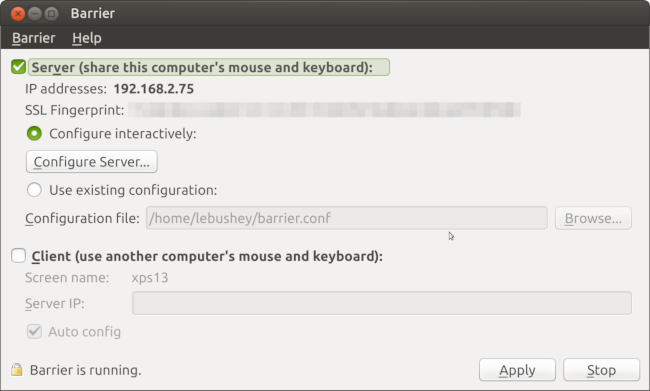 Synergy on Ubuntu